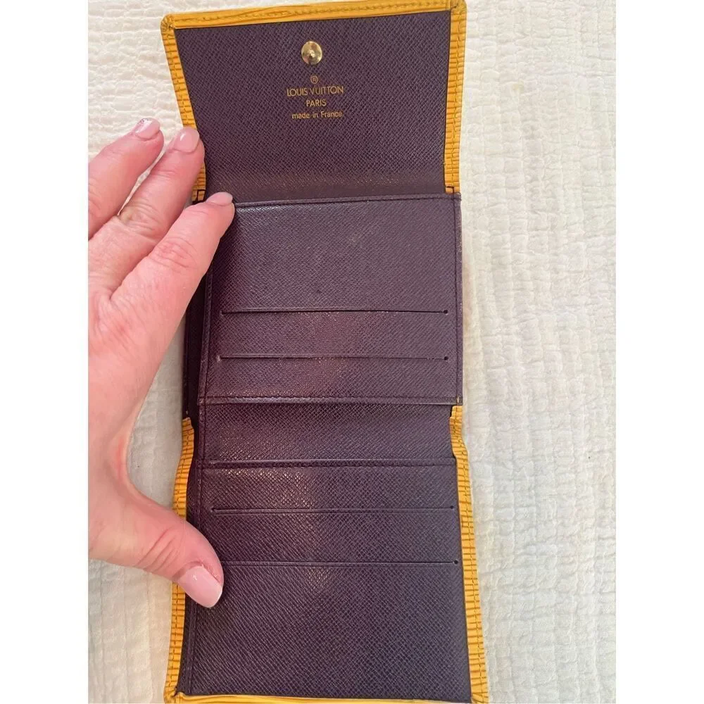 LOUIS VUITTON Epi Portefeuille Elise Wallet Yellow LV Authentic